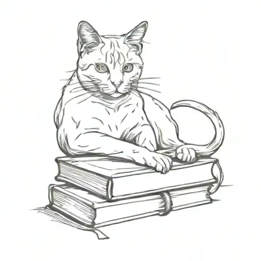 A Cat On A Book Outline