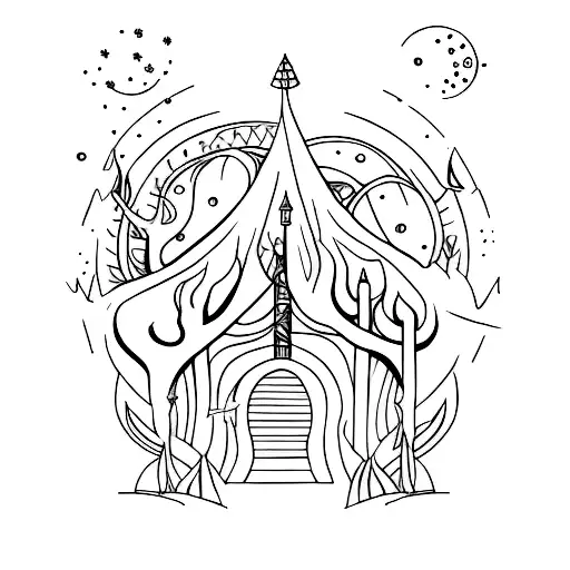 Enchanted Forest With Hidden Ancient Symbols