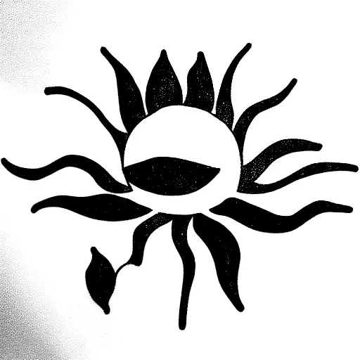 Sun And Lotus In Minimal