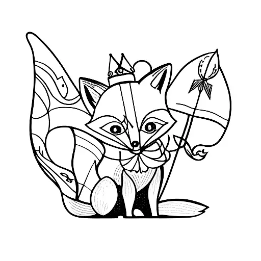 Fox From Little Prince With Hungarian Flag