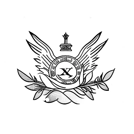 Roman Numeral 4 And Olive Branch