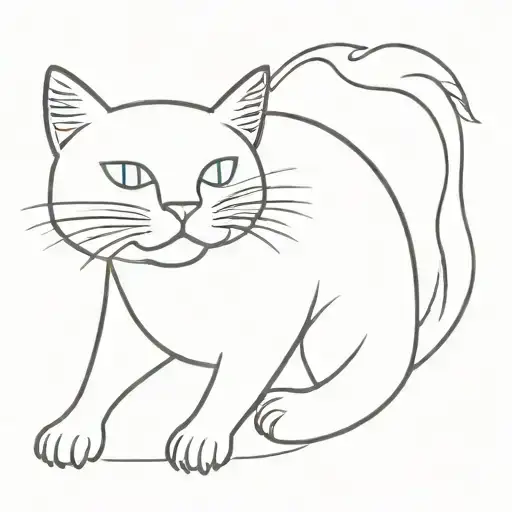 Hissing Cat Silhouette