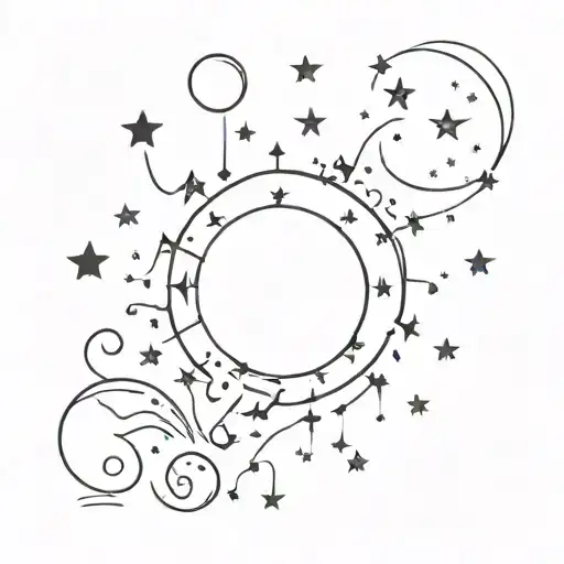 Small Black Eyes Susan Surrounded By Stars And Moons Included The Size