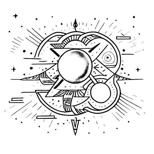 Initials M And K Plus The Sun Ant Moon