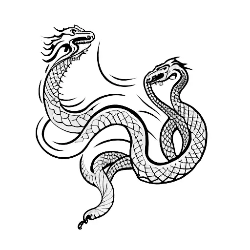 Snake Around A Dragon