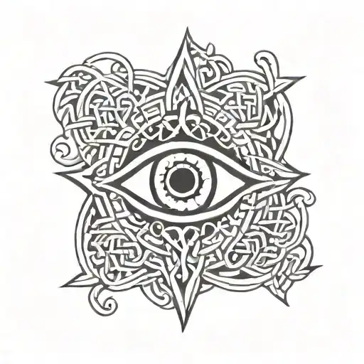 Celtic Knot Evil Eye Surrounded Protection