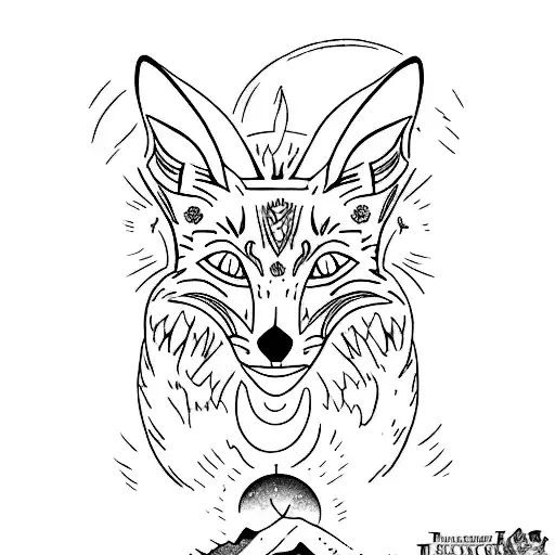 A Lord Of The Rings Inspired Tattoo Featuring A Fox In Front Of The Shire