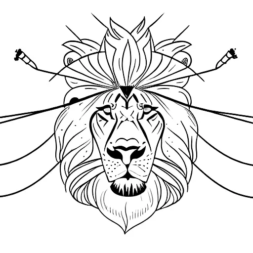 A Lion Playing The Drums In A Cinematic Scene