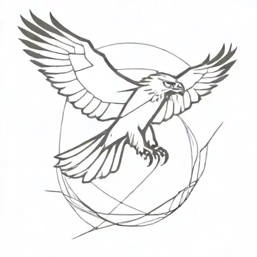 Geometric Eagle Flying