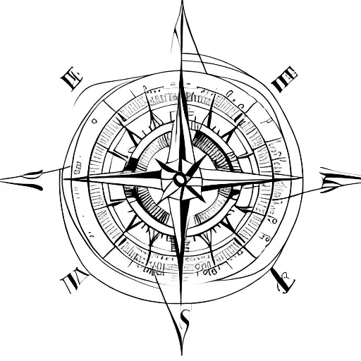 A Minimalist Compass With Coordinates Of A Significant Place You Traveled To
