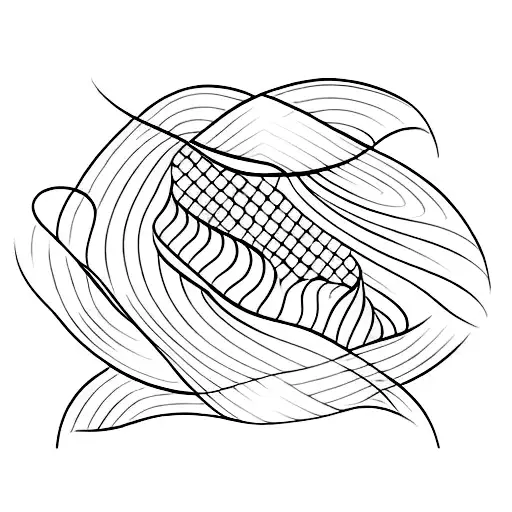 An Elegant Minimalist Tattoo Depicting A Graceful Dancer With Mountains In The Background