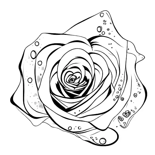 The Paint From The Rose Drips Into The Glass