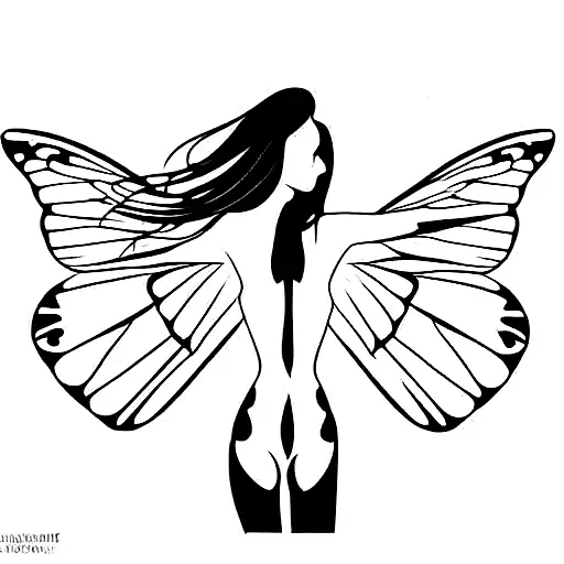 Female Figure With Butterfly Wings