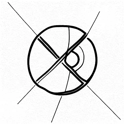 Yin And Yang Circled By Sunlight On Hip To Thigh