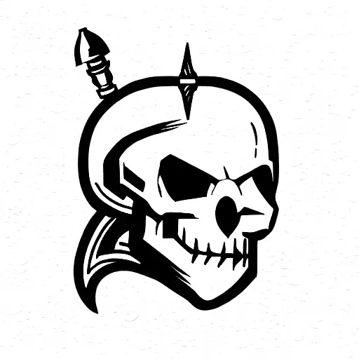 Lego Knight With Skull Head