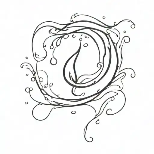 Draw Me Elements Of Water Black And White Version