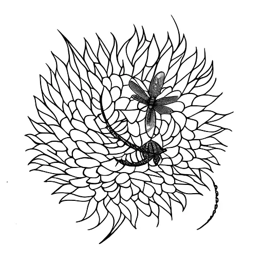 Dragonfly Wings Made Of Sunflower Petals