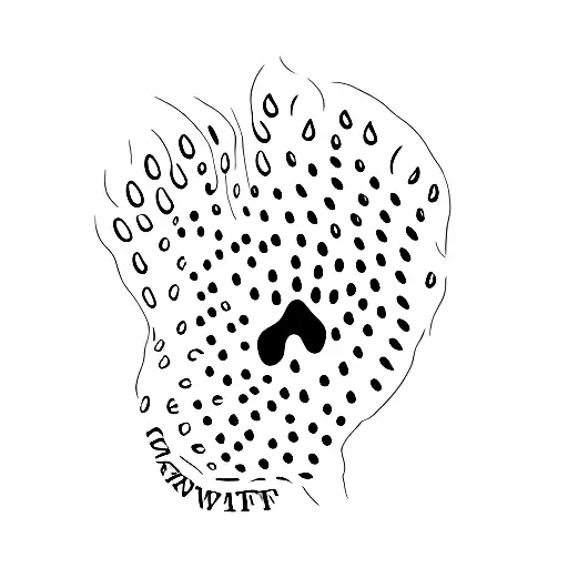 A Minimalist Tattoo Of A Dog's Paw Print With The Word 'Loyalty'