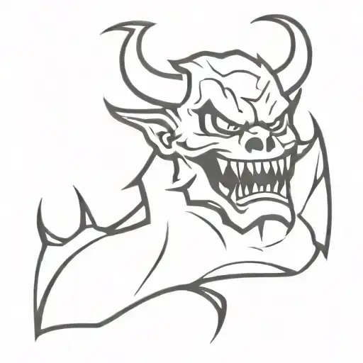 Grave Stone Devil Smile