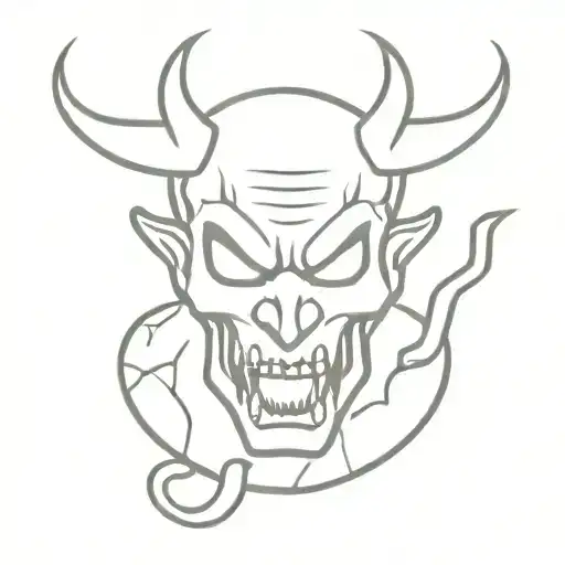 Grave Stone Devil Smile