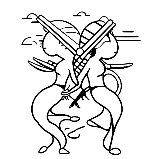 Two People On The Beach With The Table Surf