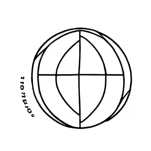 Geometric Design Inspired With Basketball And Gemini Zodiac Sign