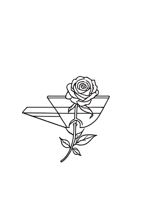 Rose Growing Up An Anvil