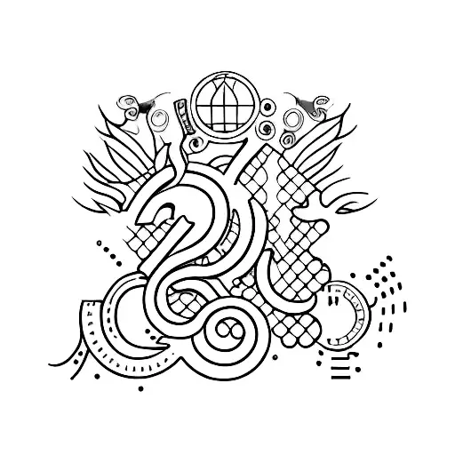 Family Initial Tattoo With Cdj