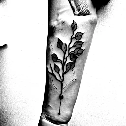 Hazel Branch Wrapping Around The Arm Like A Vine