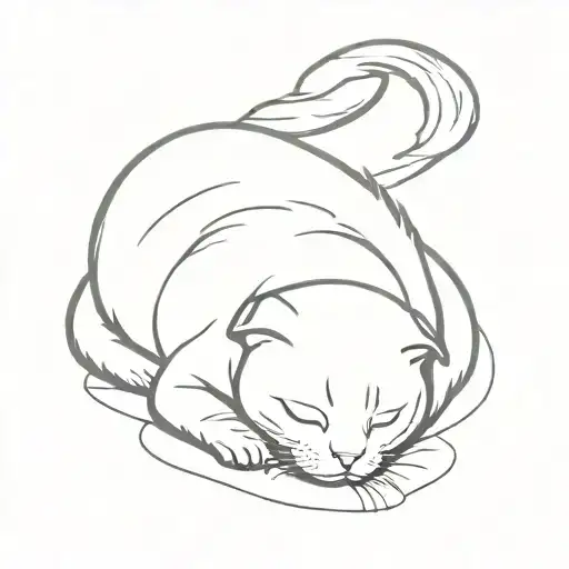 Scottish Fold Cat Sleeping
