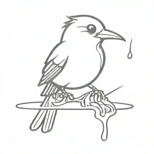 Cute Bird Eating A Fry