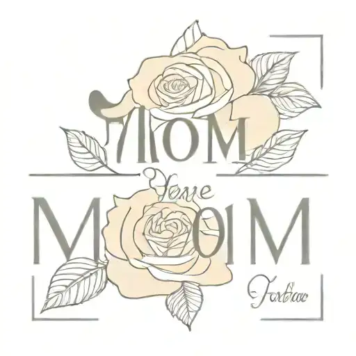 Mom Name With Roses