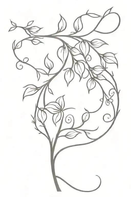 Leaf Or Flower Vine For The Rib Cage