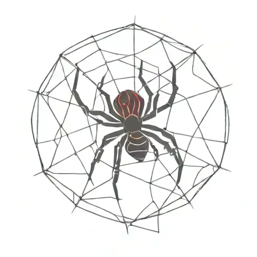 Black Widow Spider And Cobweb