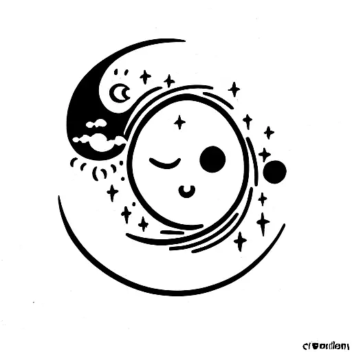 Cresent Moon With Face