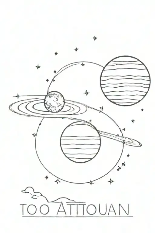 To Moon And To Saturn Planet