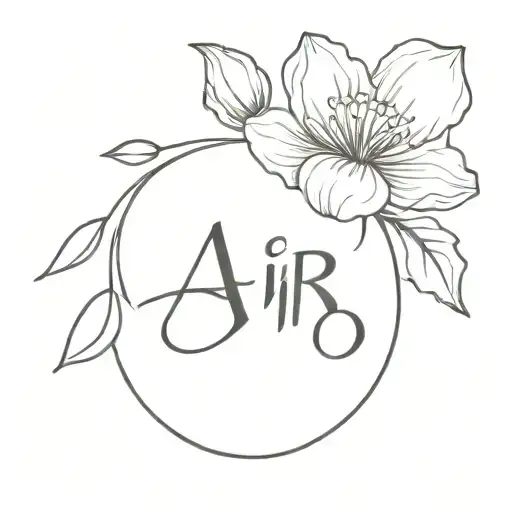 Air Initials August Birth Flower