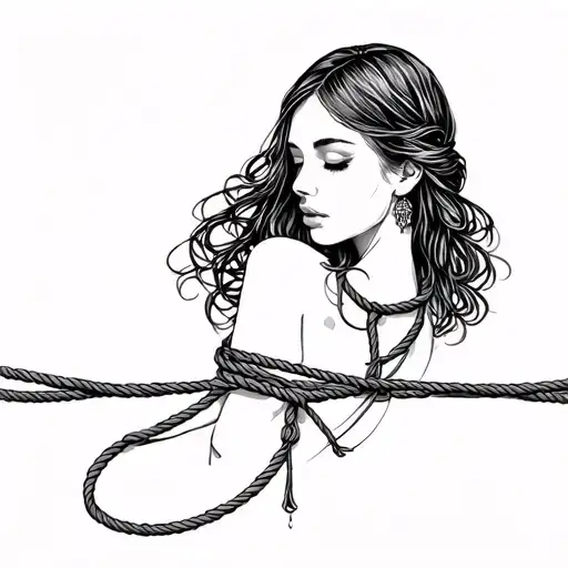 Feminine Bound With Shibari Rope