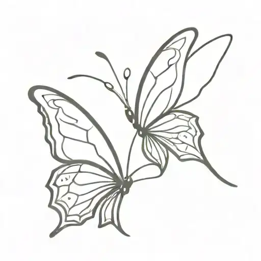 A Line On The Spine With Two Butterfly Wings On Top