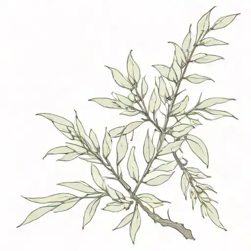 Olive Tree Leaves In Number 8 Form