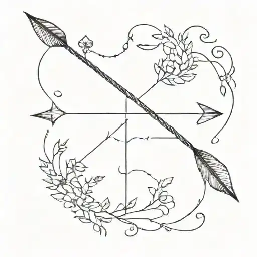 Unalome And Arrow Combined Together