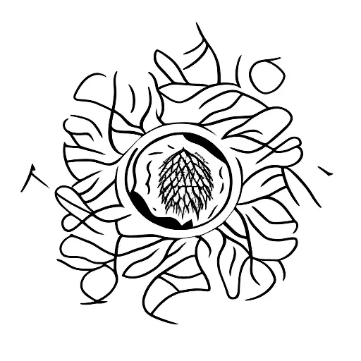 3 Black Nails With A Circle Of Brambles