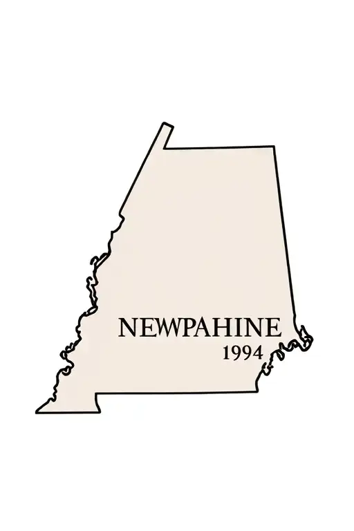 The State Of New Hampshire With My Birth Year 1994