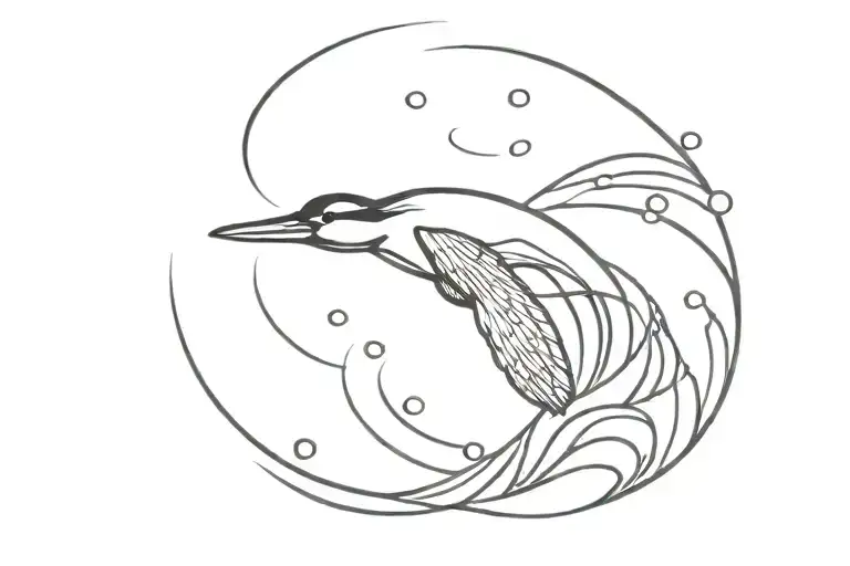 Loon And Water Waves