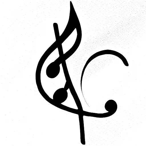 Music Small F-clef Elegant Subtle