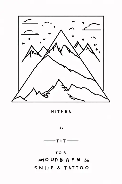 Mountain Scene In Triangle At Night Time