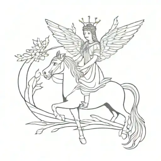 Tattoo In The Style Of Russian Fairy Tales