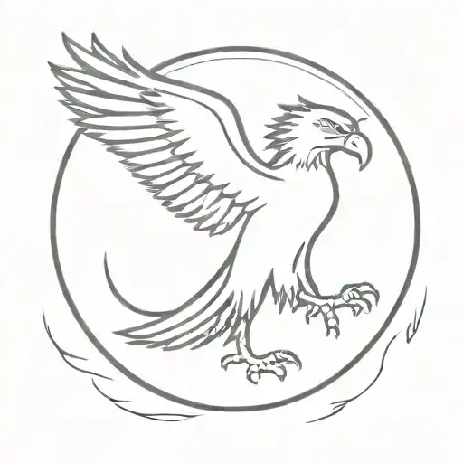 Albanian Eagle In A Circle