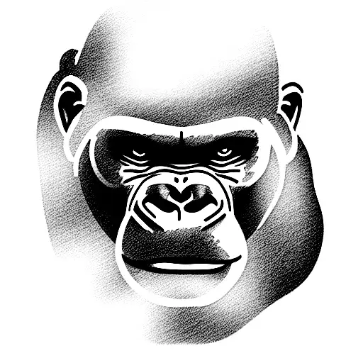 A Gorilla With A Blue And White Scout Neckerchief