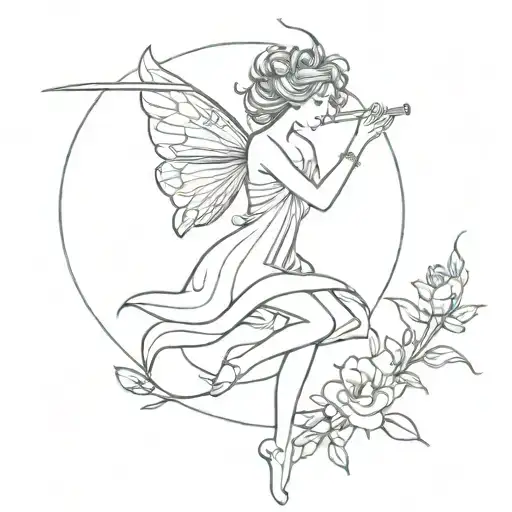 Flower Fairy Dances With A Saber